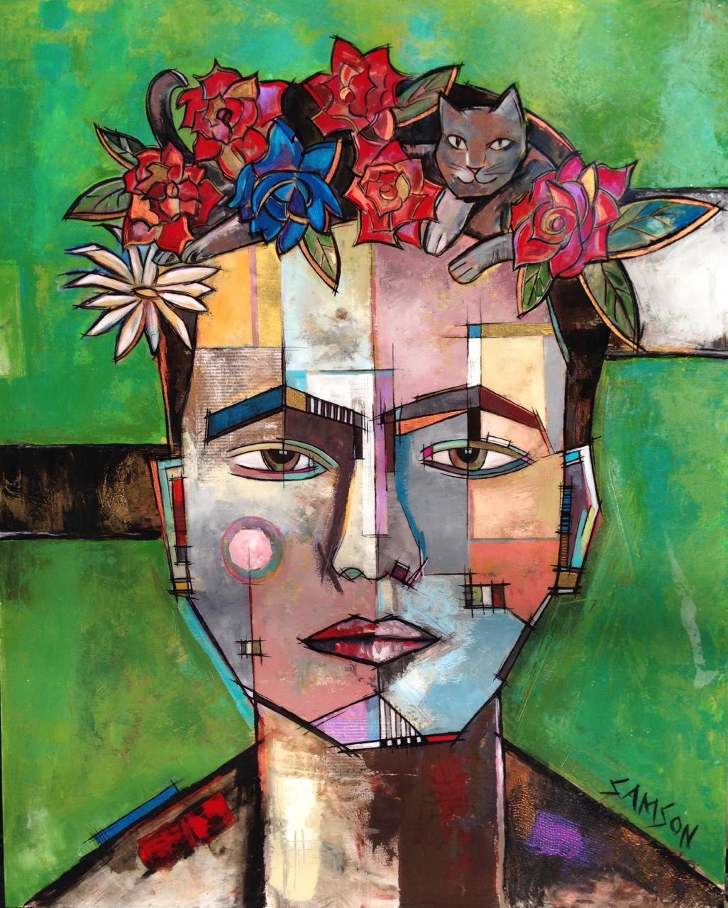 Frida Kahlo et son chat I